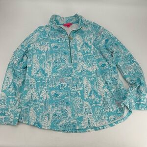 Lilly Pulitzer Lilly Loves New York City Popover Zip Up Sweatshirt XXL